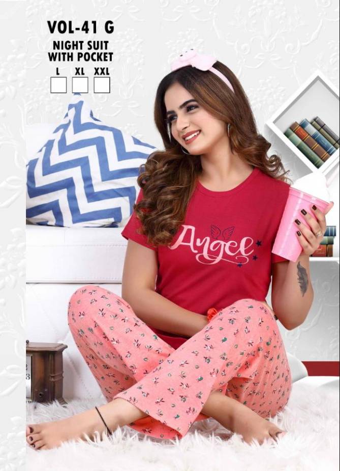 Ft 141 G Daily Wear Hosiery cotton Wholesale Night Suits Collection
